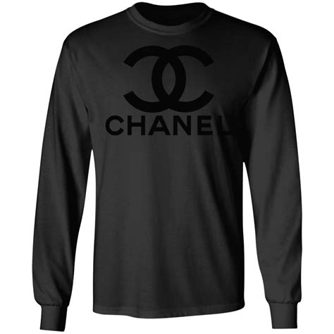 black chanel logo shirt|black chanel logo earrings.